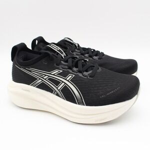 Asics Gel Nimbus 27 Running Shoes Womens 7.5W Wide Width Black Lace Up Athletic